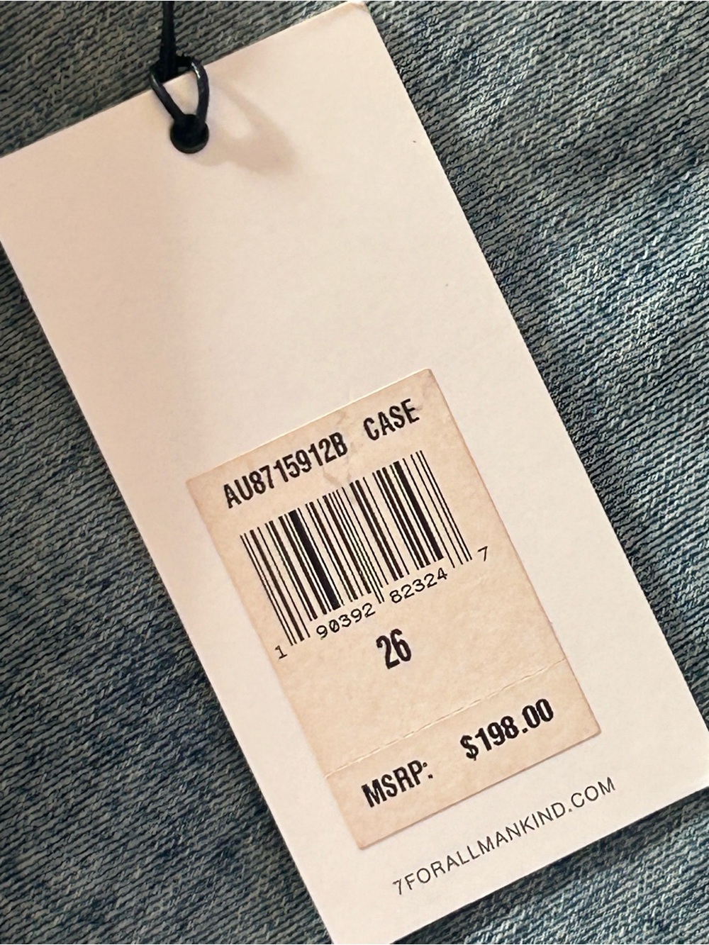 Neat 7 for all mankind 26x25 The High Waist. Too Skinny Denim Jeans Ladies - Picture 3 of 7